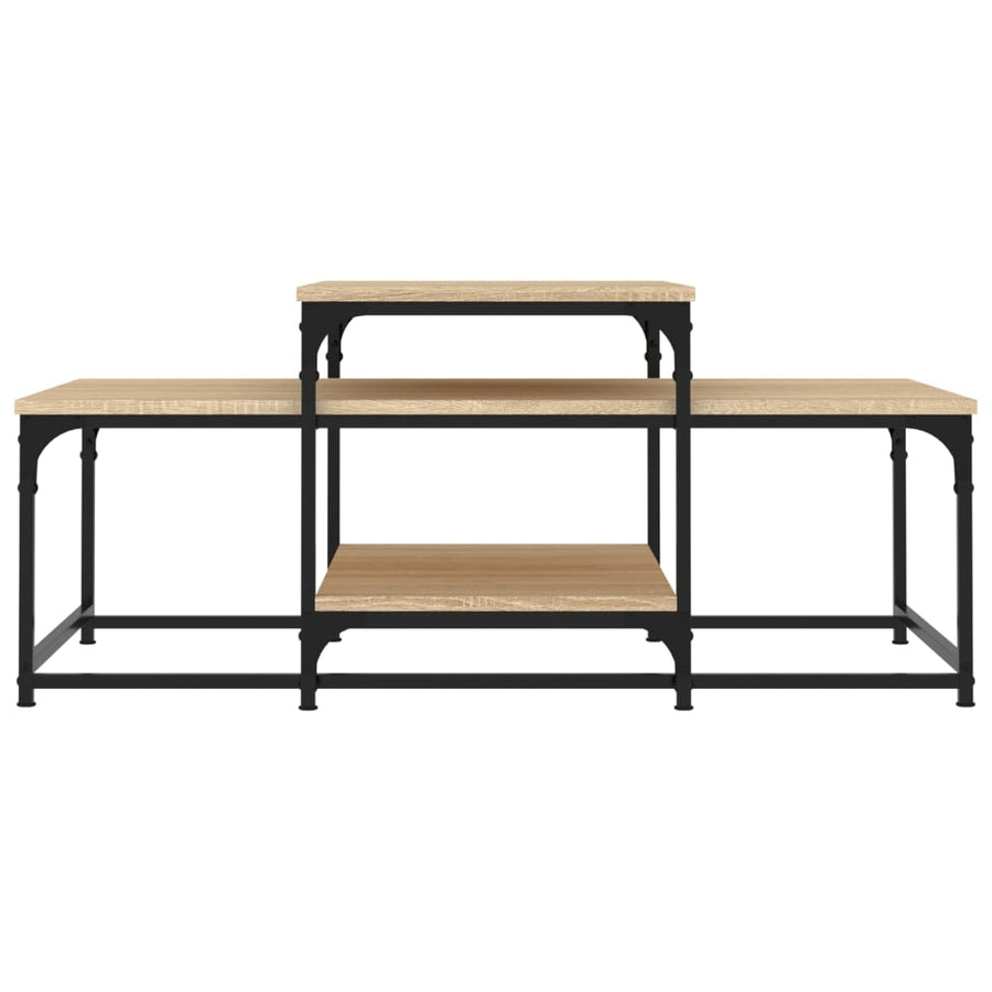 Salontafel 02X60X45 Cm Bewerkt Hout Kleurig Sonoma eiken