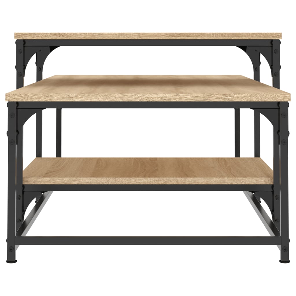 Salontafel 02X60X45 Cm Bewerkt Hout Kleurig Sonoma eiken