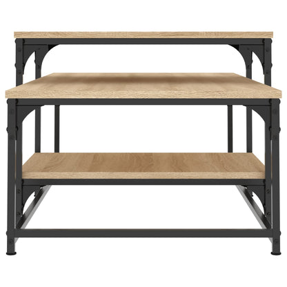 Salontafel 02X60X45 Cm Bewerkt Hout Kleurig Sonoma eiken