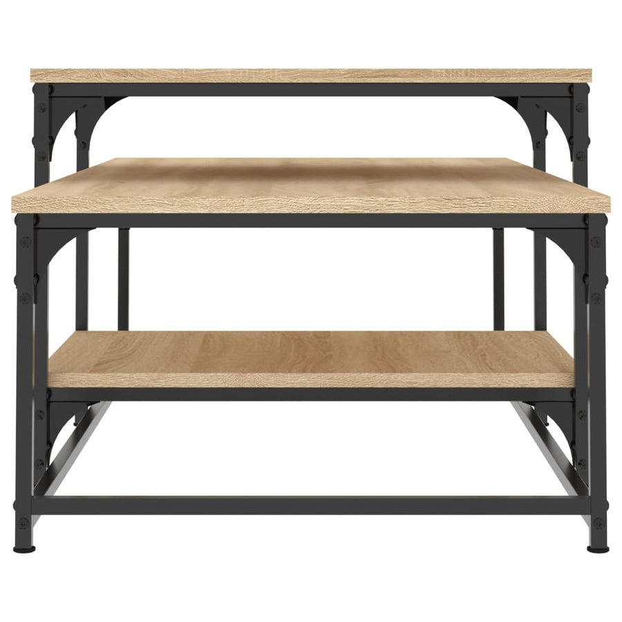Salontafel 02X60X45 Cm Bewerkt Hout Kleurig Sonoma eiken