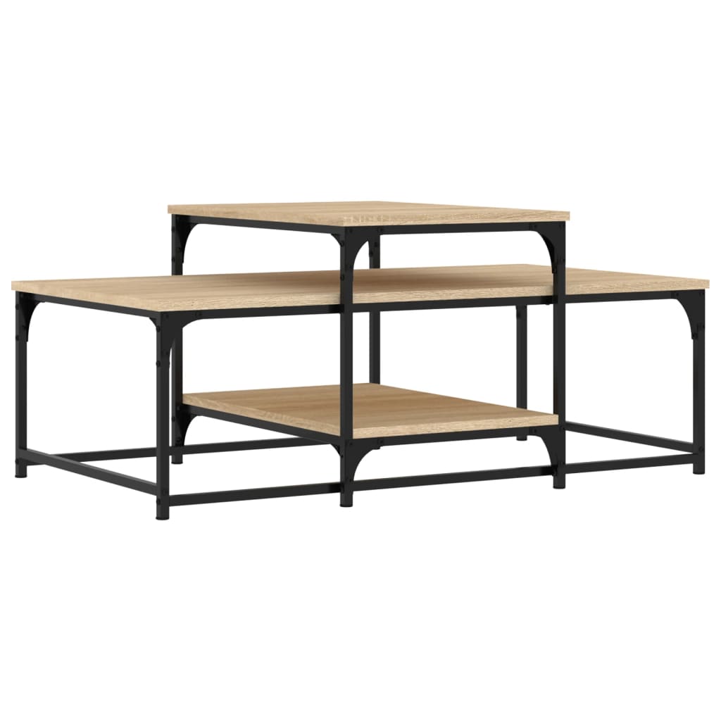 Salontafel 02X60X45 Cm Bewerkt Hout Kleurig Sonoma eiken