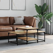 Salontafel 102x60x45 cm bewerkt hout sonoma eiken