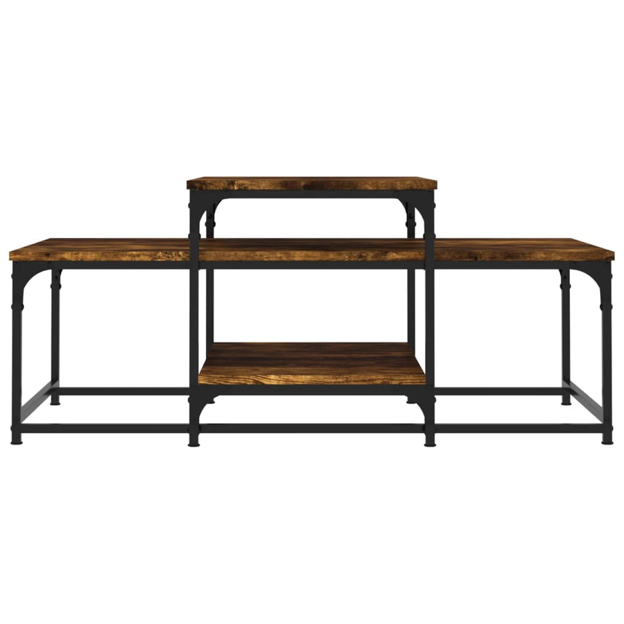 Salontafel 02X60X45 Cm Bewerkt Hout Kleurig Gerookt eiken