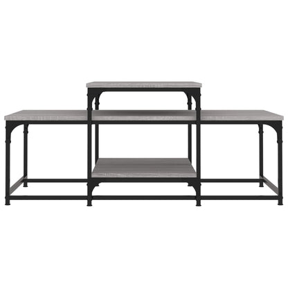 Salontafel 02X60X45 Cm Bewerkt Hout Eikenkleurig Grijs sonoma