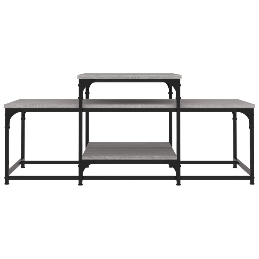 Salontafel 02X60X45 Cm Bewerkt Hout Eikenkleurig Grijs sonoma