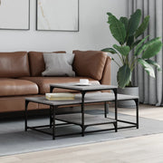 Salontafel 102x60x45 cm bewerkt hout grijs sonoma