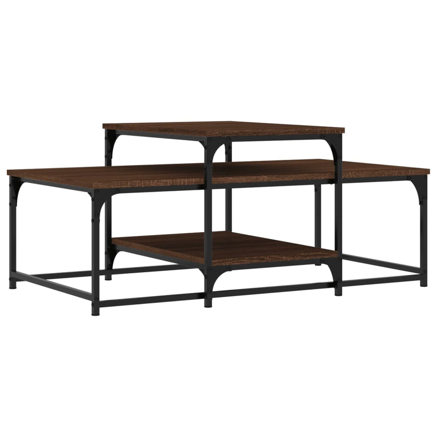 Salontafel 02X60X45 Cm Bewerkt Hout Bruin Eikenkleur Bruineiken