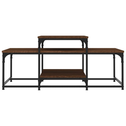 Salontafel 02X60X45 Cm Bewerkt Hout Bruin Eikenkleur Bruineiken