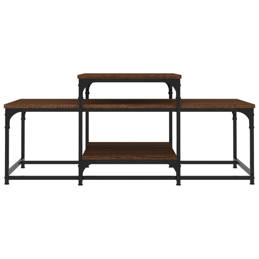 Salontafel 02X60X45 Cm Bewerkt Hout Bruin Eikenkleur Bruineiken