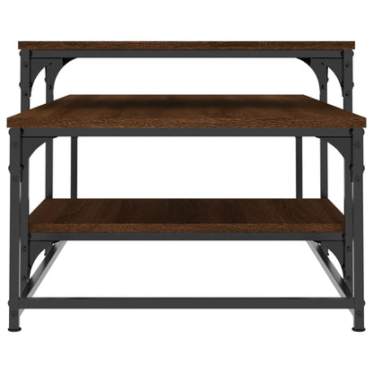 Salontafel 02X60X45 Cm Bewerkt Hout Bruin Eikenkleur Bruineiken