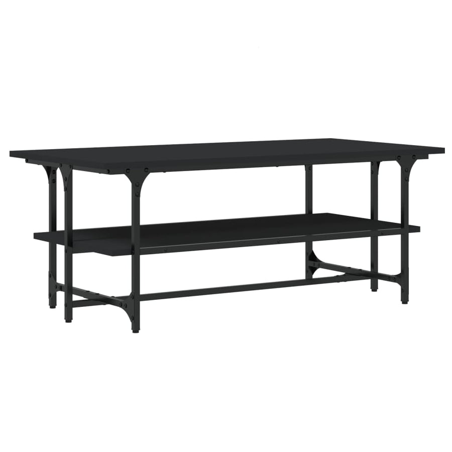 Salontafel 00X50X40 Cm Bewerkt Hout Eikenkleurig Zwart