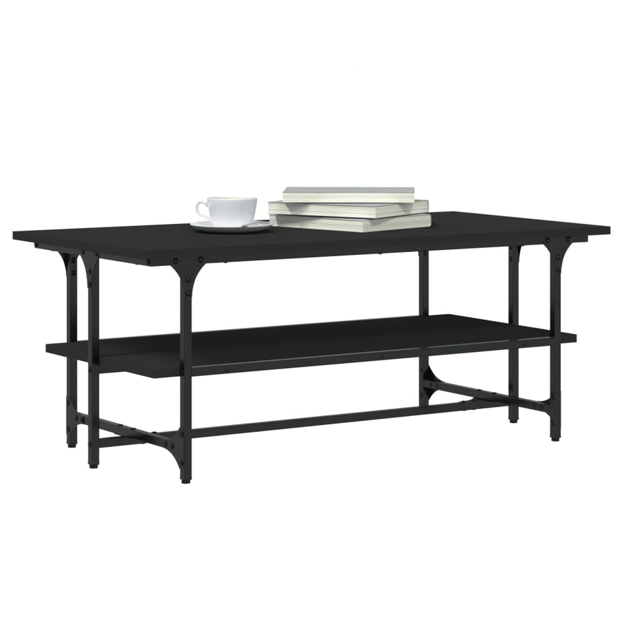 Salontafel 00X50X40 Cm Bewerkt Hout Eikenkleurig Zwart