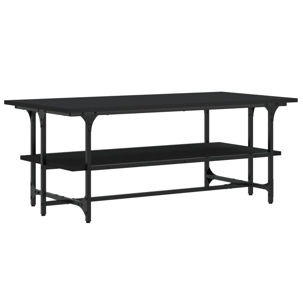 Salontafel 00X50X40 Cm Bewerkt Hout Eikenkleurig Zwart
