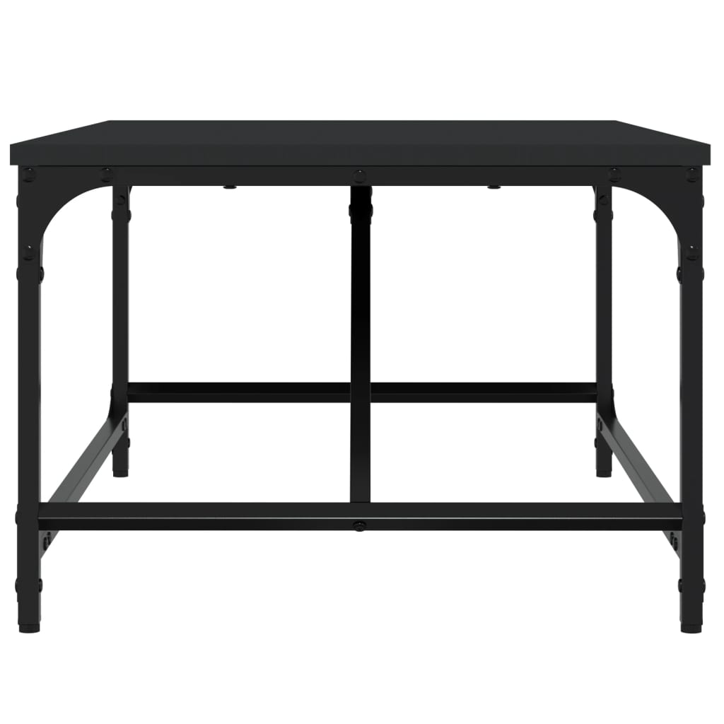 Salontafel Bewerkt Hout 75 x 50 x 35 cm Zwart