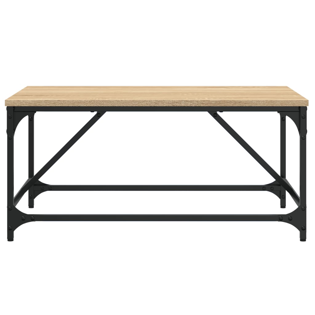 Salontafel Bewerkt Hout Kleurig 75 x 50 x 35 cm Sonoma eiken