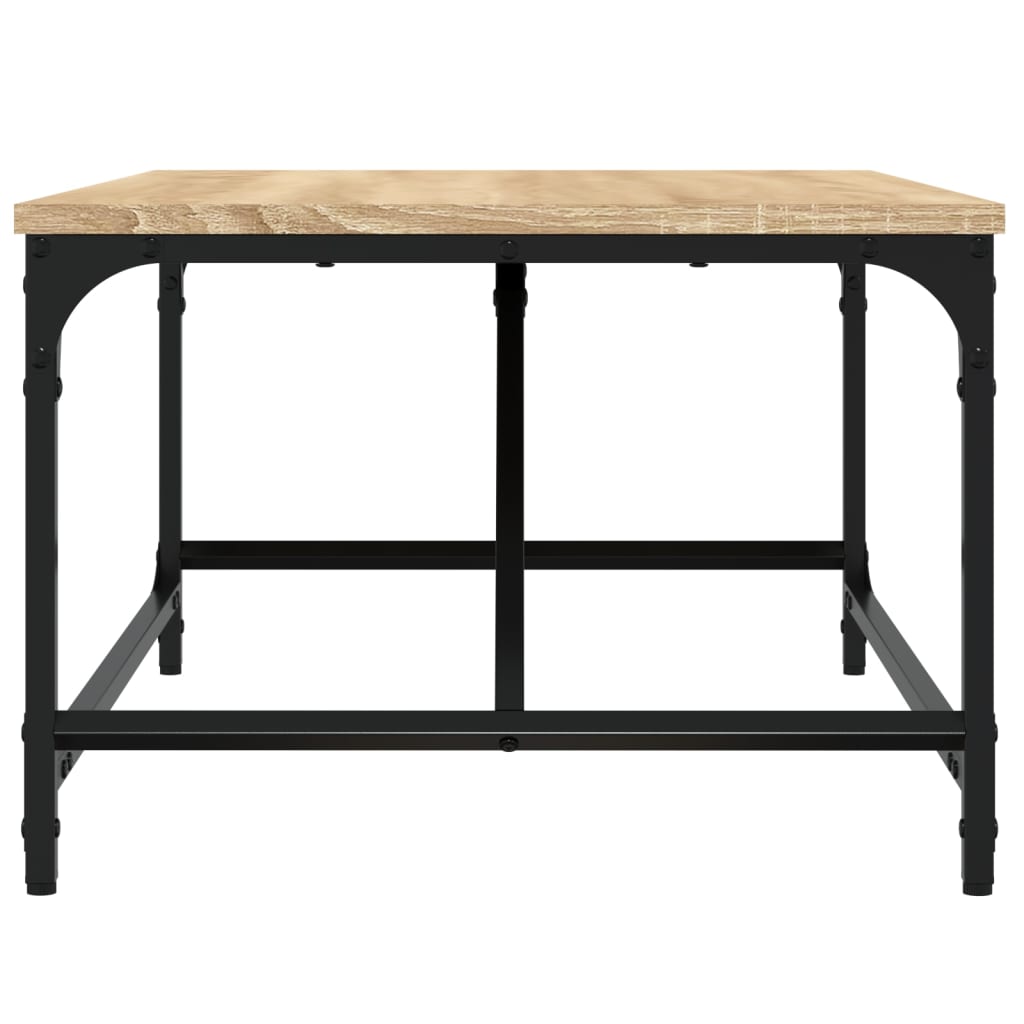 Salontafel Bewerkt Hout Kleurig 75 x 50 x 35 cm Sonoma eiken