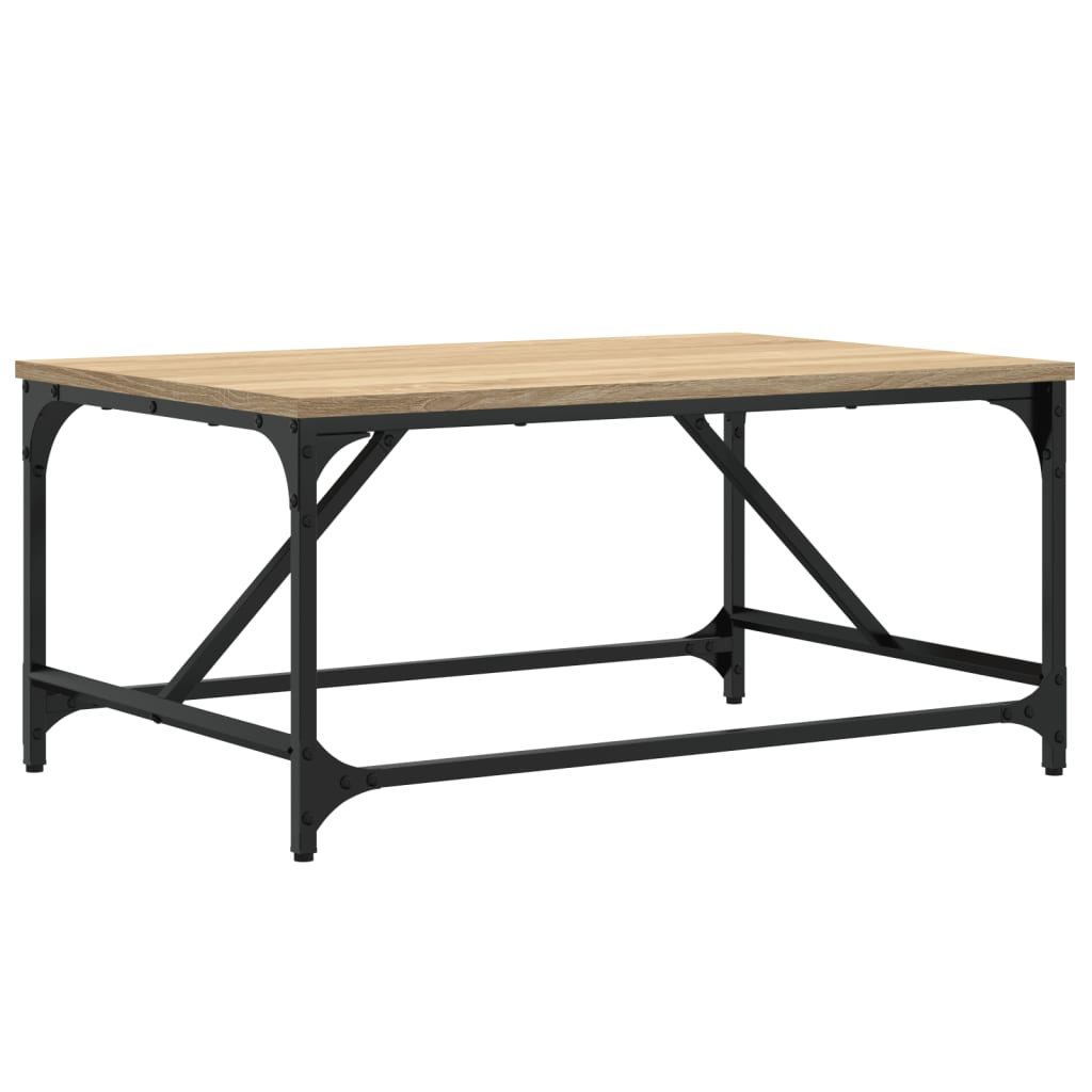 Salontafel Bewerkt Hout Kleurig 75 x 50 x 35 cm Sonoma eiken