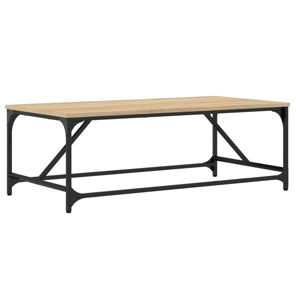 Salontafel Bewerkt Hout Kleurig 100 x 50 x 35 cm Sonoma eiken
