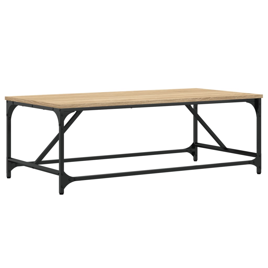Salontafel Bewerkt Hout Kleurig 100 x 50 x 35 cm Sonoma eiken