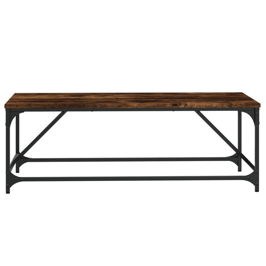 Salontafel Bewerkt Hout Kleurig 100 x 50 x 35 cm Gerookt eiken