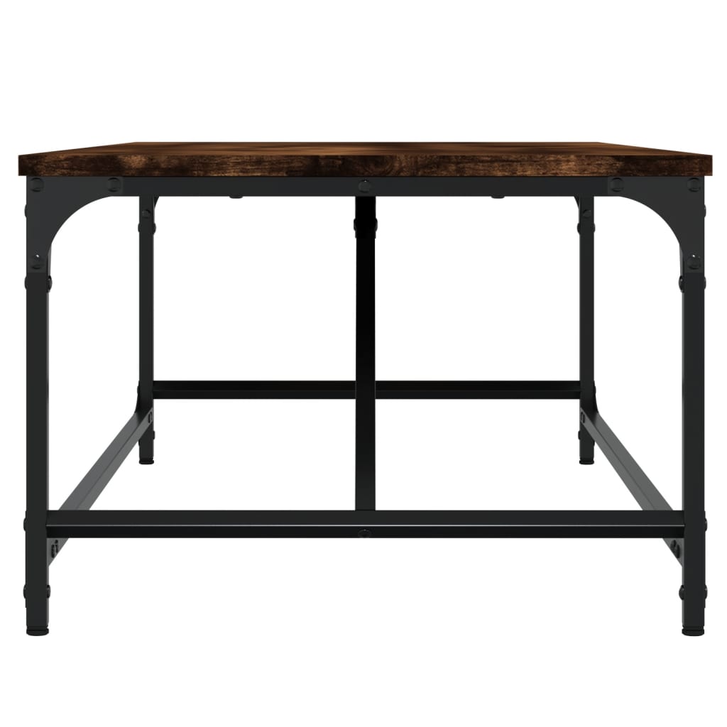 Salontafel Bewerkt Hout Kleurig 100 x 50 x 35 cm Gerookt eiken