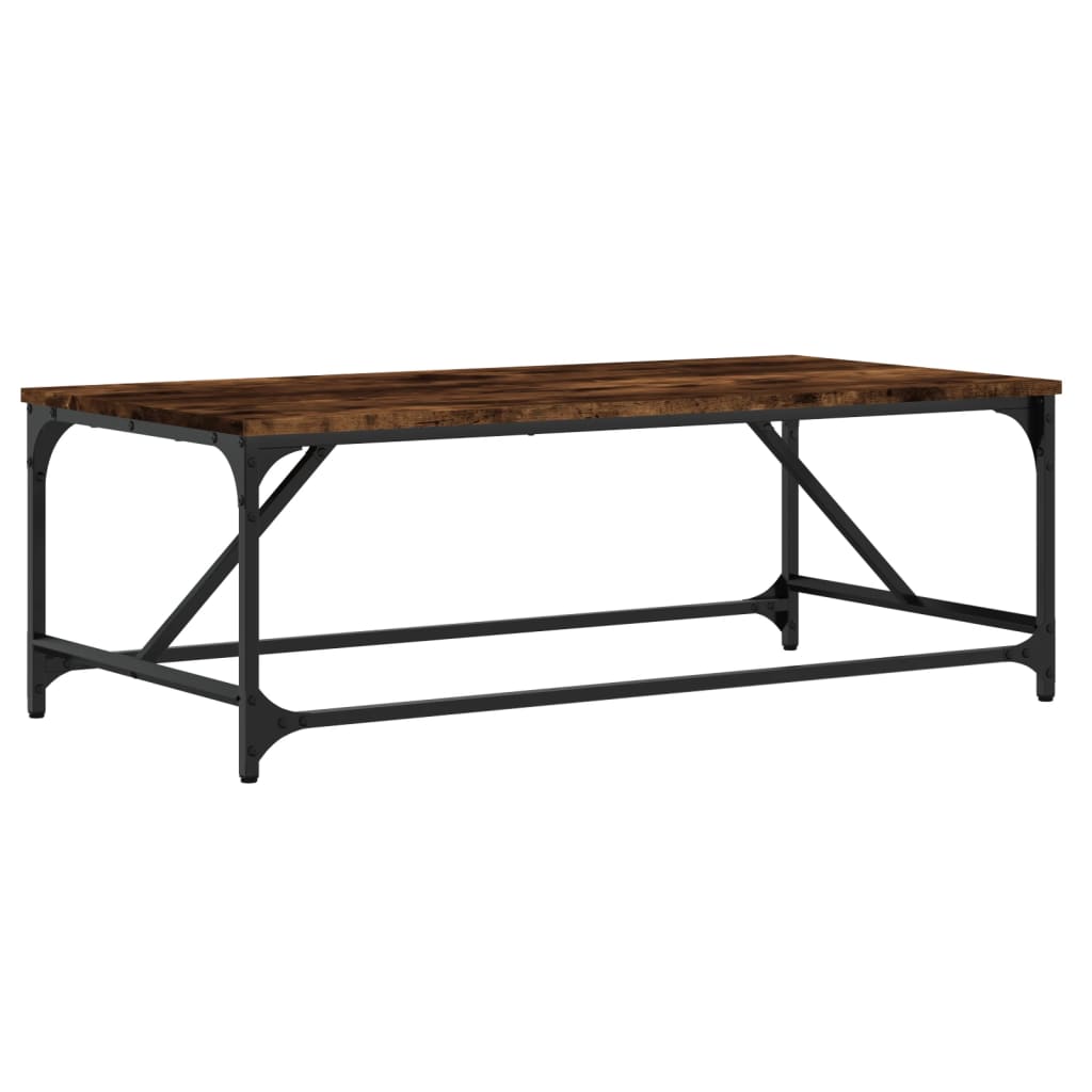 Salontafel Bewerkt Hout Kleurig 100 x 50 x 35 cm Gerookt eiken