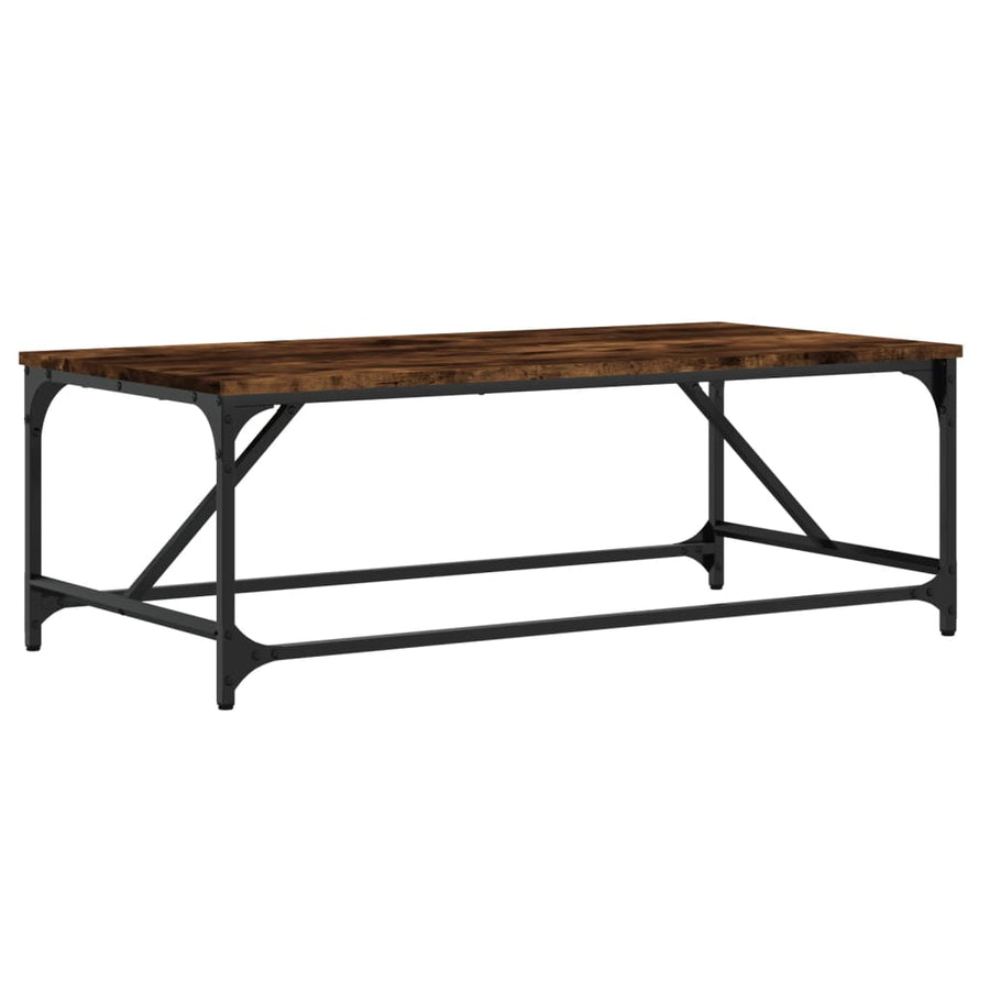 Salontafel Bewerkt Hout Kleurig 100 x 50 x 35 cm Gerookt eiken