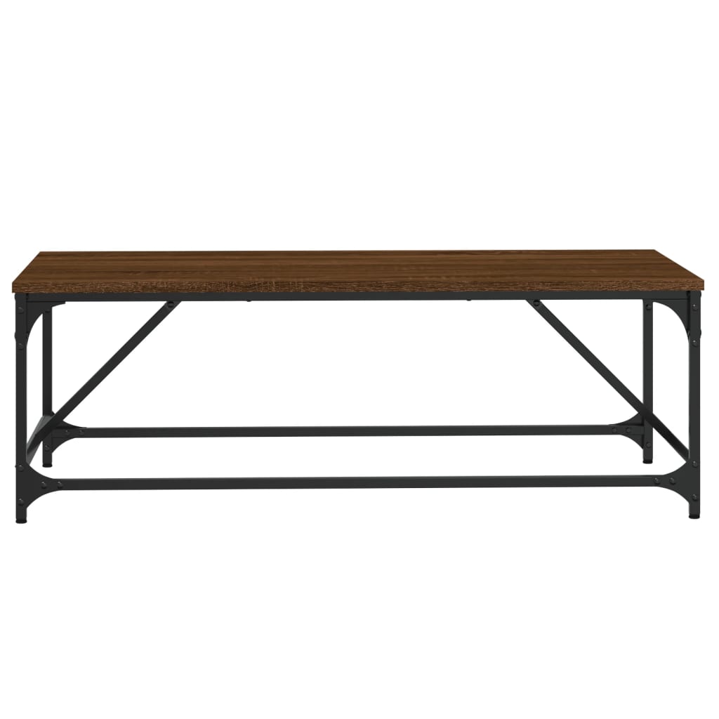 Salontafel Bewerkt Hout Bruin Eikenkleur 100 x 50 x 35 cm Bruineiken