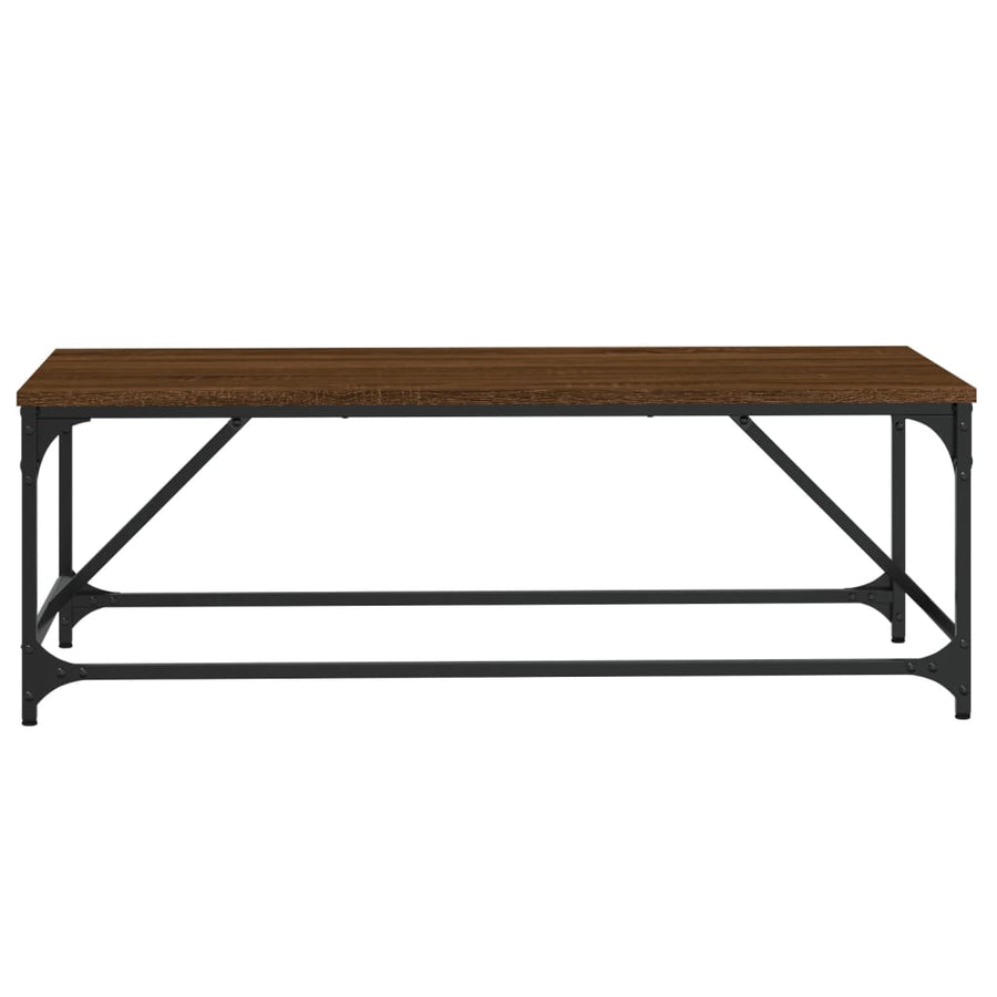 Salontafel Bewerkt Hout Bruin Eikenkleur 100 x 50 x 35 cm Bruineiken