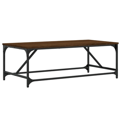 Salontafel Bewerkt Hout Bruin Eikenkleur 100 x 50 x 35 cm Bruineiken