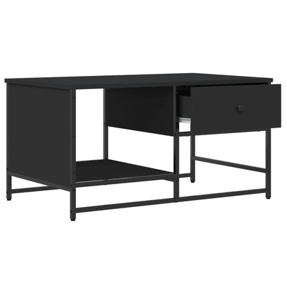 Salontafel 85,5X5X45 Cm Bewerkt Hout Zwart