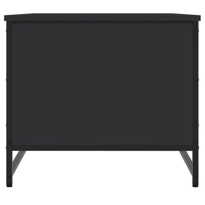 Salontafel 85,5X5X45 Cm Bewerkt Hout Zwart
