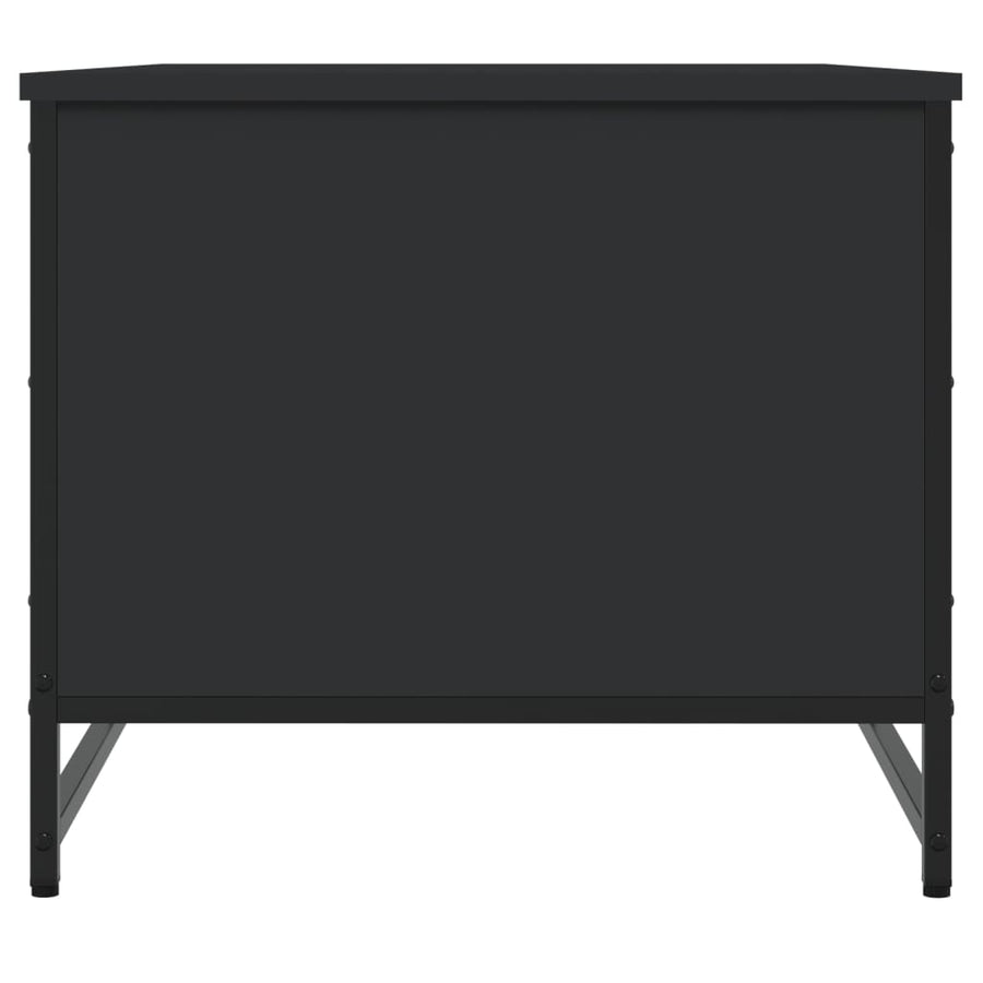 Salontafel 85,5X5X45 Cm Bewerkt Hout Zwart