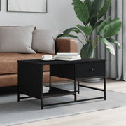 Salontafel 85,5x51x45 cm bewerkt hout zwart metaal