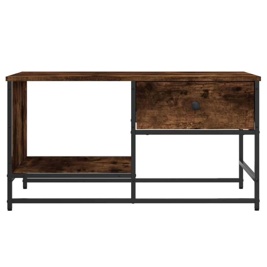 Salontafel 85,5X5X45 Cm Bewerkt Hout Kleurig Gerookt eiken