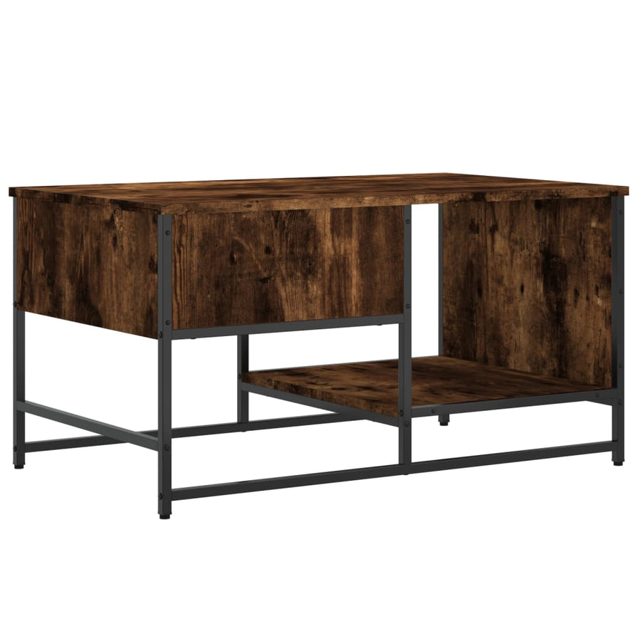 Salontafel 85,5X5X45 Cm Bewerkt Hout Kleurig Gerookt eiken