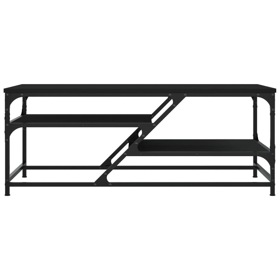 Salontafel 00X49X40 Cm Bewerkt Hout Zwart