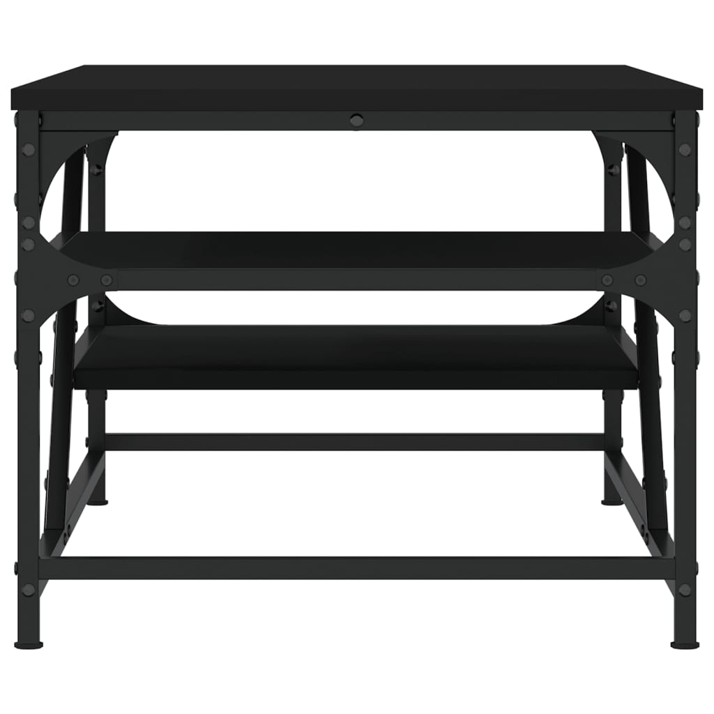 Salontafel 00X49X40 Cm Bewerkt Hout Zwart