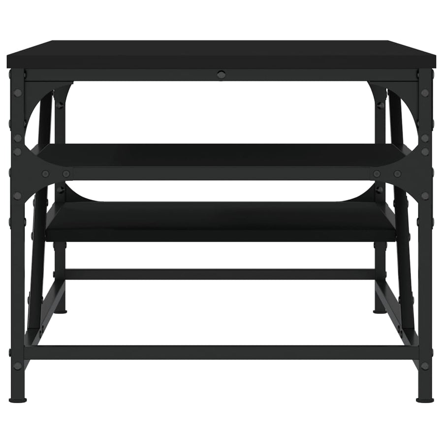 Salontafel 00X49X40 Cm Bewerkt Hout Zwart