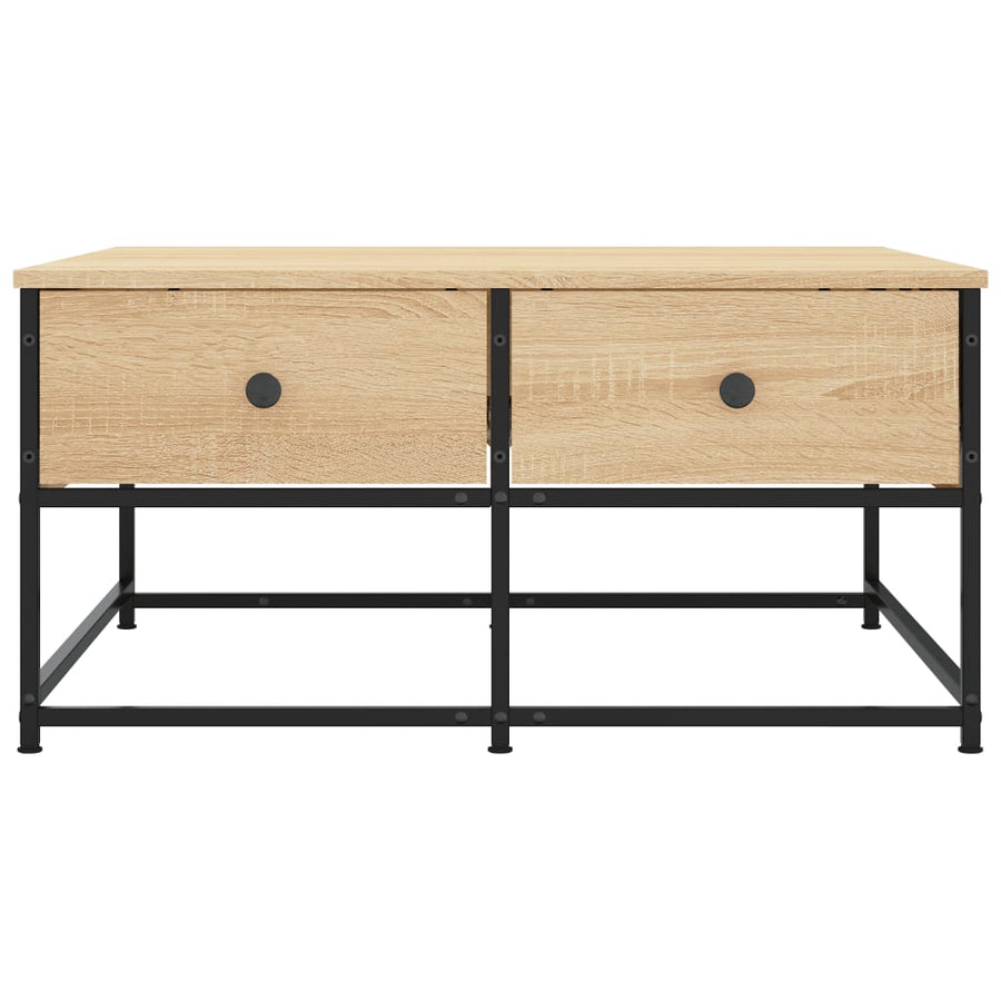 Salontafel Bewerkt Hout Kleurig 80 x 80 x 40 cm Sonoma eiken