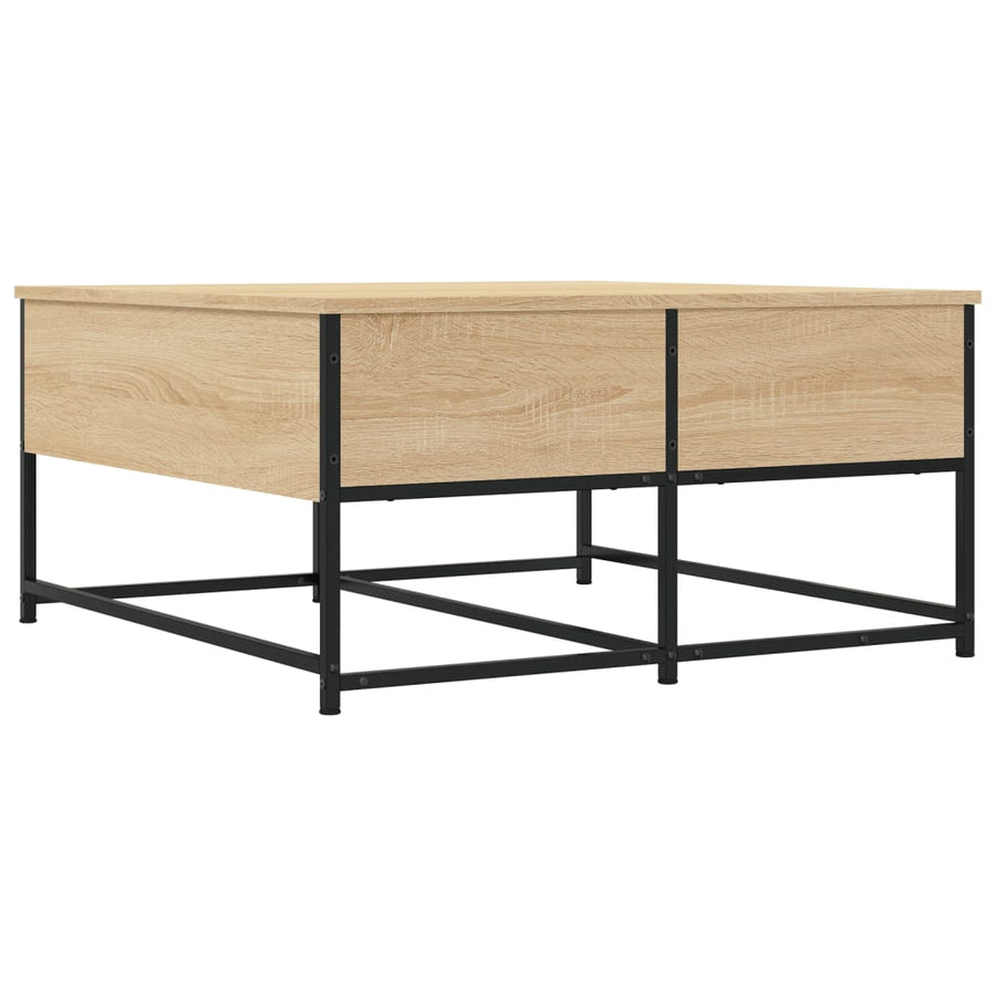Salontafel Bewerkt Hout Kleurig 80 x 80 x 40 cm Sonoma eiken