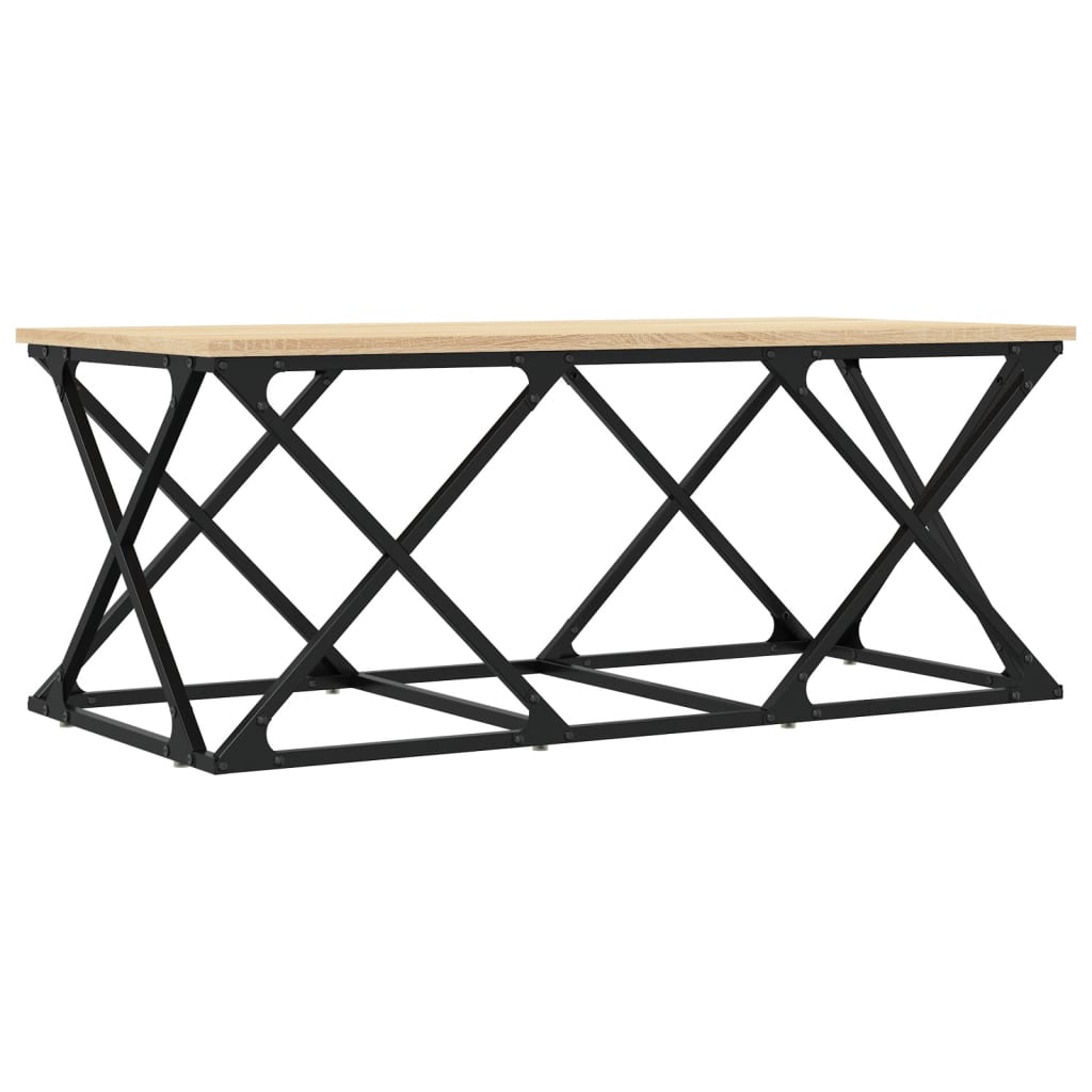 Salontafel 100x49x40 cm bewerkt hout sonoma eikenkleurig