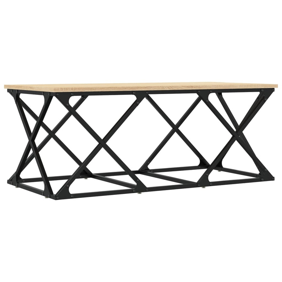 Salontafel 100x49x40 cm bewerkt hout sonoma eikenkleurig