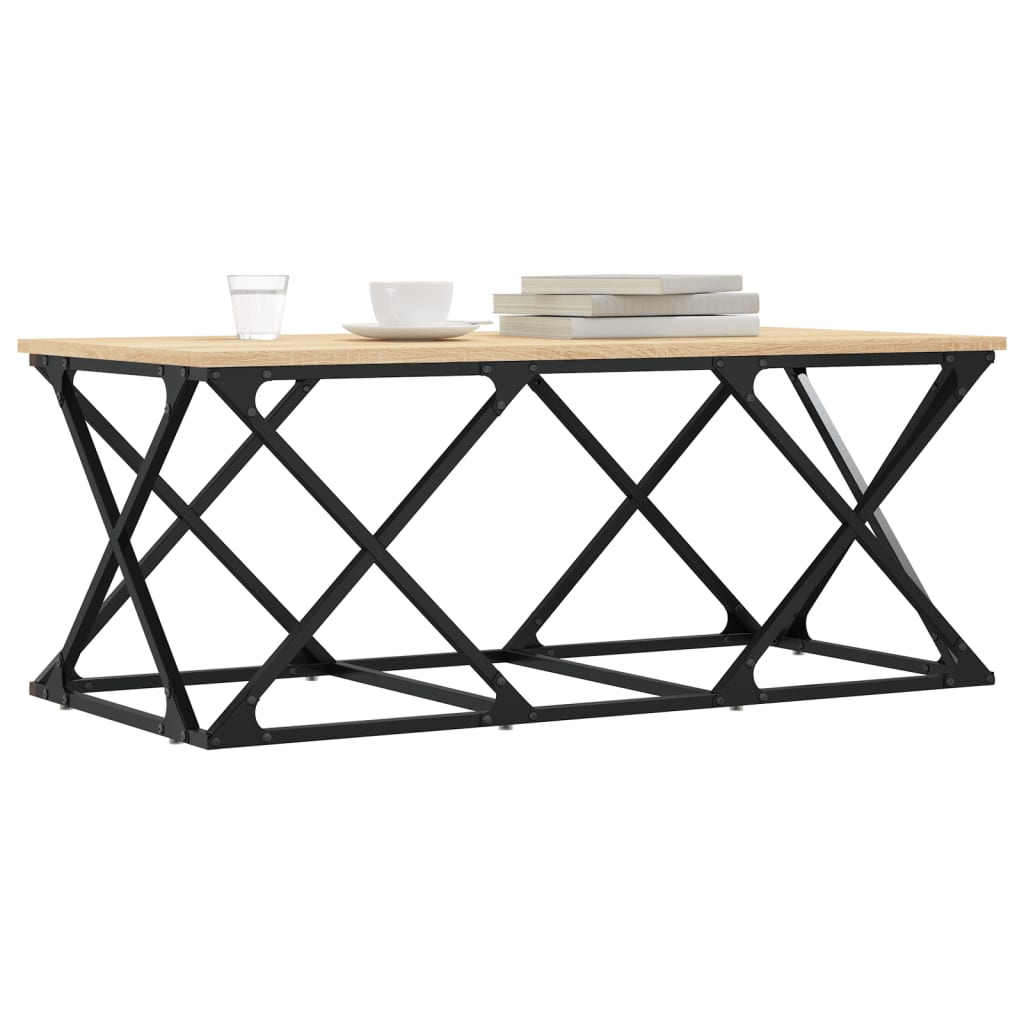 Salontafel 100x49x40 cm bewerkt hout sonoma eikenkleurig