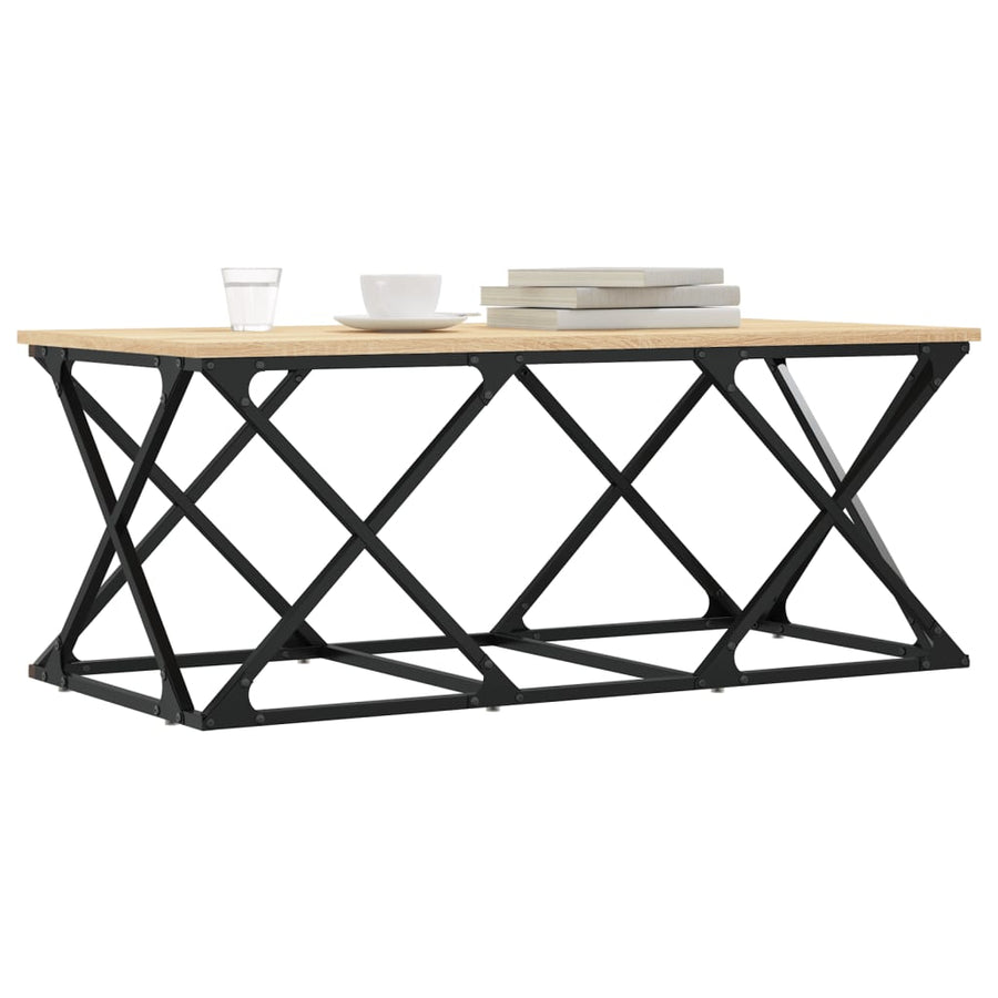 Salontafel 100x49x40 cm bewerkt hout sonoma eikenkleurig