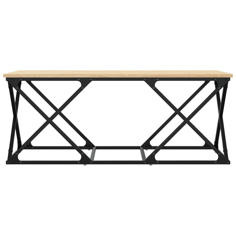 Salontafel 100x49x40 cm bewerkt hout sonoma eikenkleurig