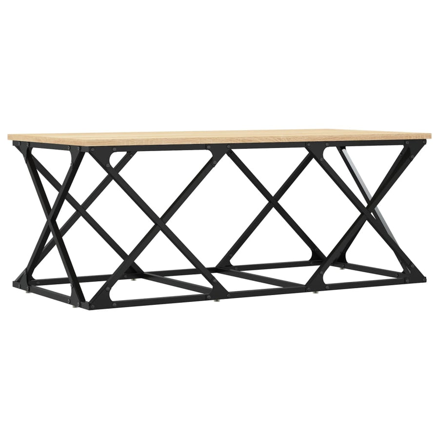 Salontafel 100x49x40 cm bewerkt hout sonoma eikenkleurig