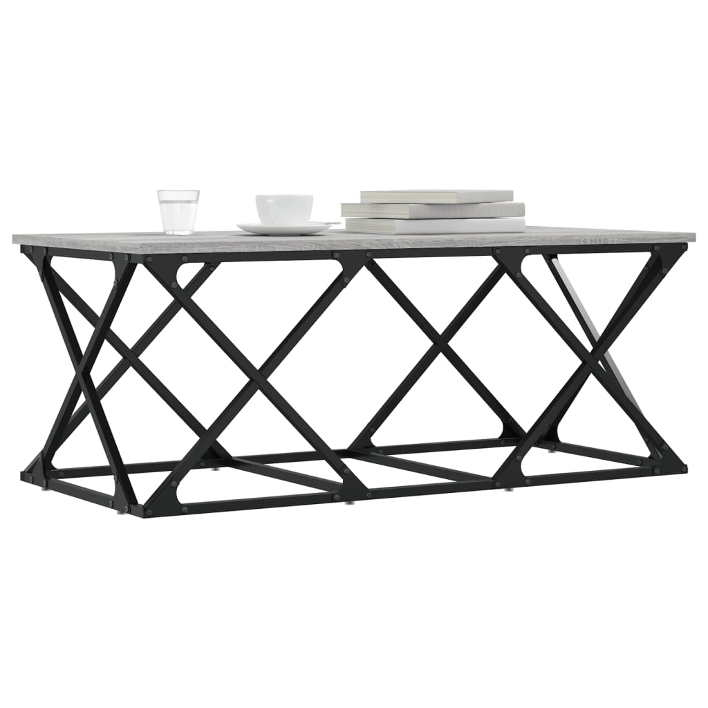 Salontafel 100X49X40 Cm Bewerkt Hout Grijs sonoma