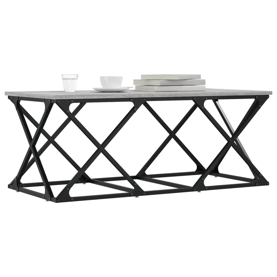 Salontafel 100X49X40 Cm Bewerkt Hout Grijs sonoma