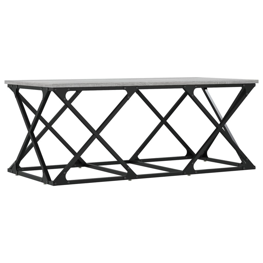Salontafel 100X49X40 Cm Bewerkt Hout Grijs sonoma